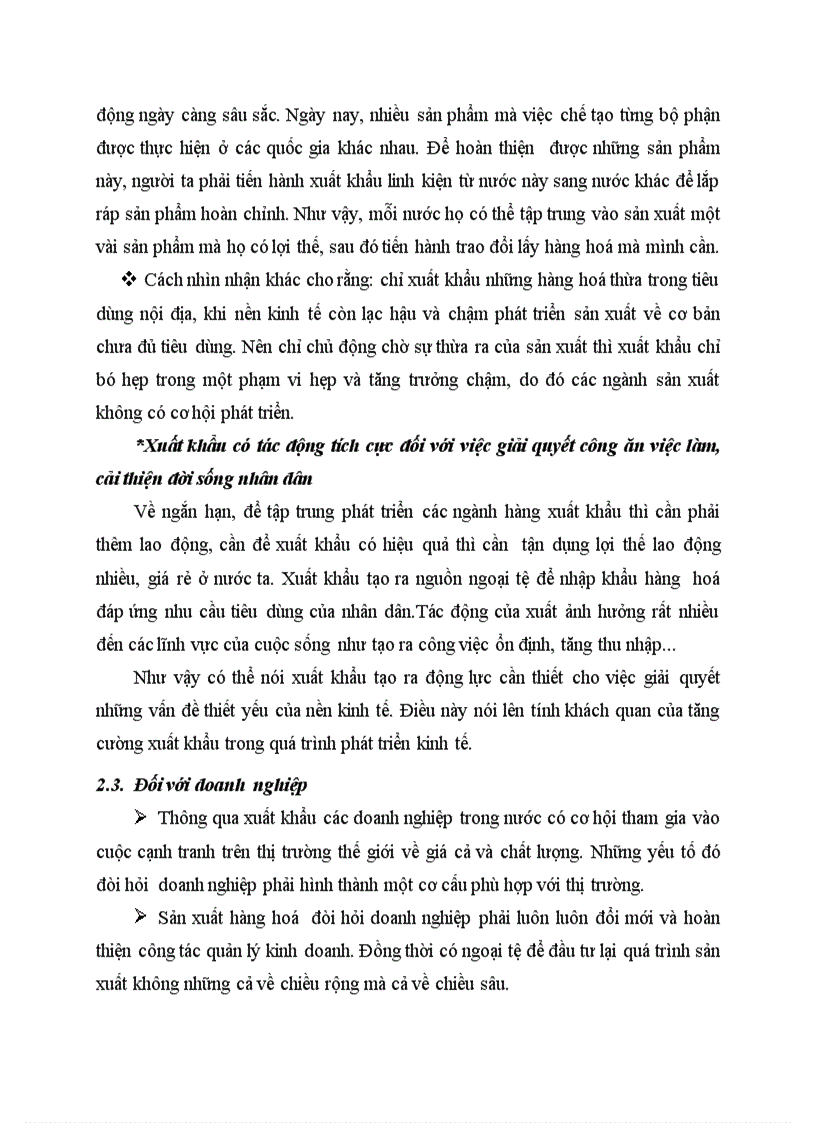 image for page Hoạt động xuất khẩu và trò của nó trong nền kinh tế quốc dân