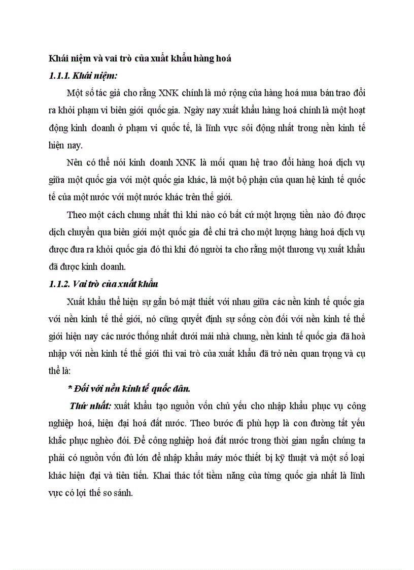 image for page Khái niệm và vai trò của xuất khẩu hàng hoá