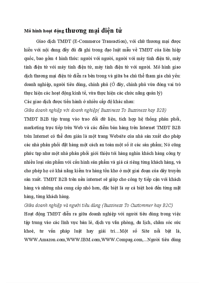 image for page Mô hình hoạt động thương mại điện tử