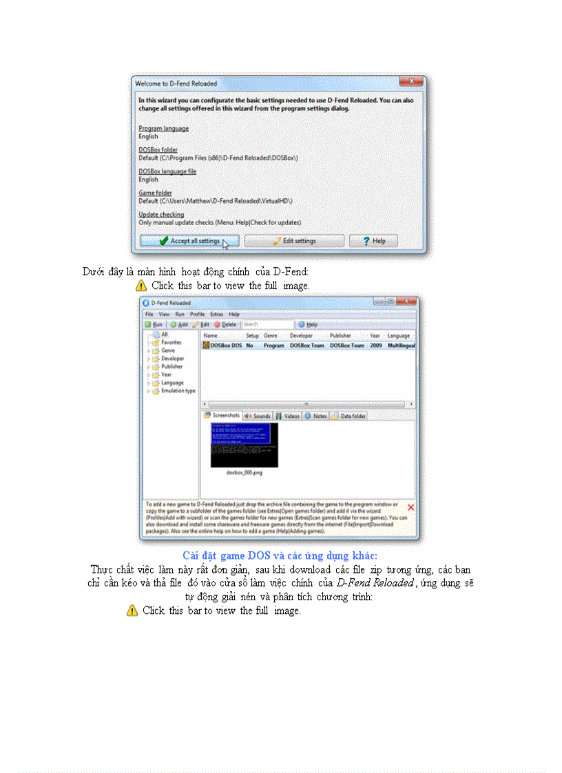 Hướng dẫn chơi game DOS trong Win XP Vista hoặc Windows 7