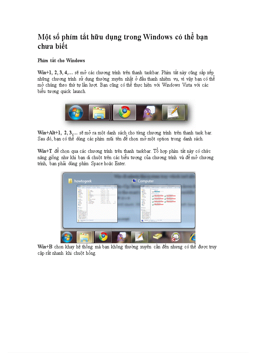 image for page Một số phím tắt hữu dụng trong Windows có thể bạn chưa biết