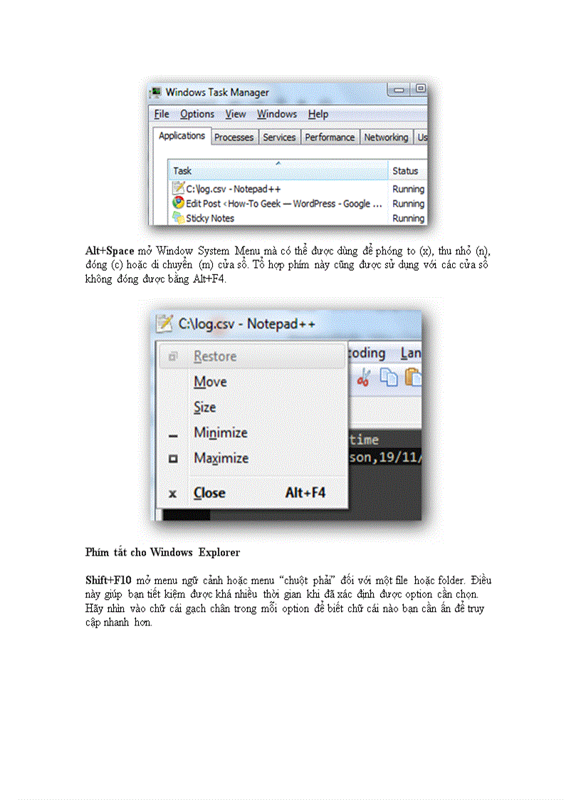 image for page Một số phím tắt hữu dụng trong Windows có thể bạn chưa biết