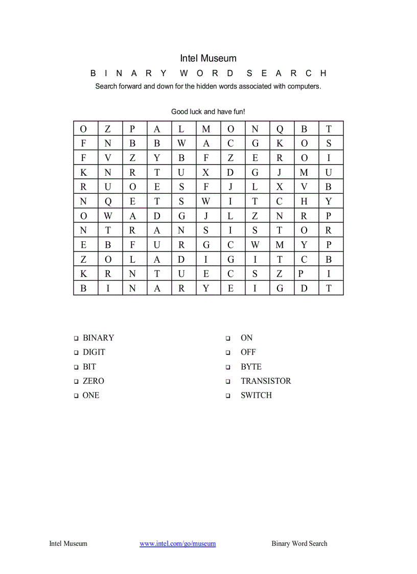 image for page Intel Museum Education Program Descriptions