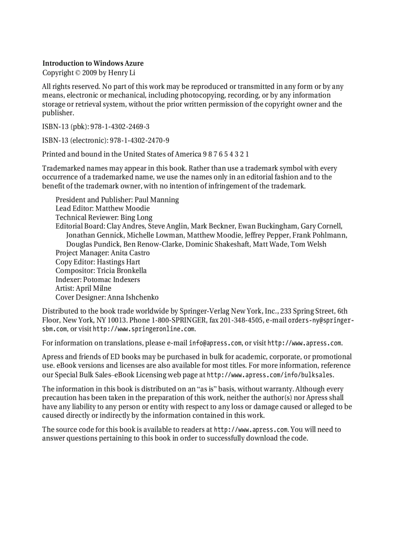 image for page Introducing Windows Azure