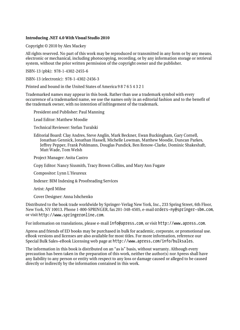 image for page Introducing NET 4 0 With Visual Studio 2010