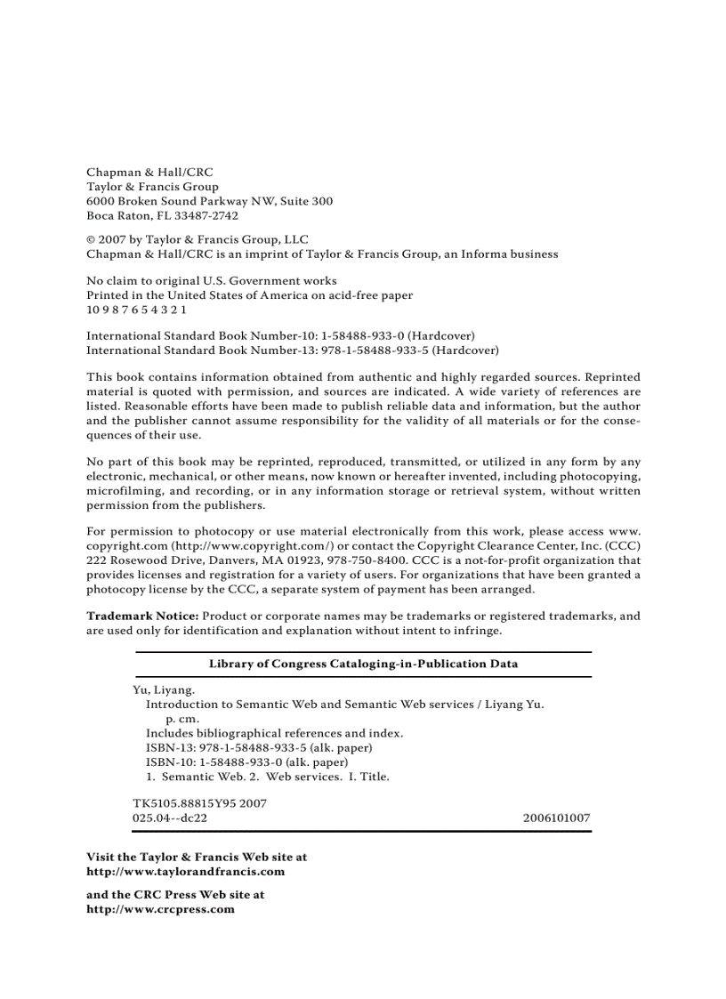 image for page Introduction to the Semantic Web and Semantic Web Services