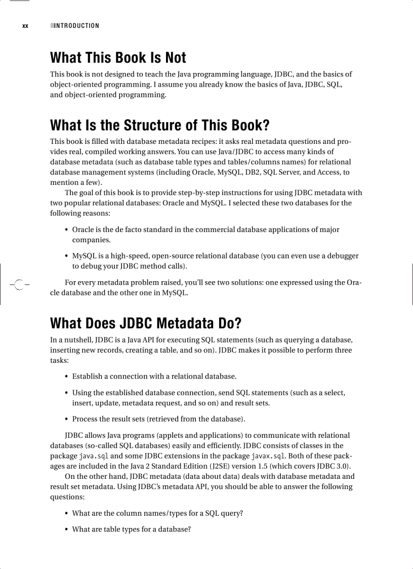 image for page JDBC Metadata MySQL and Oracle Recipes A Problem Solution Approach