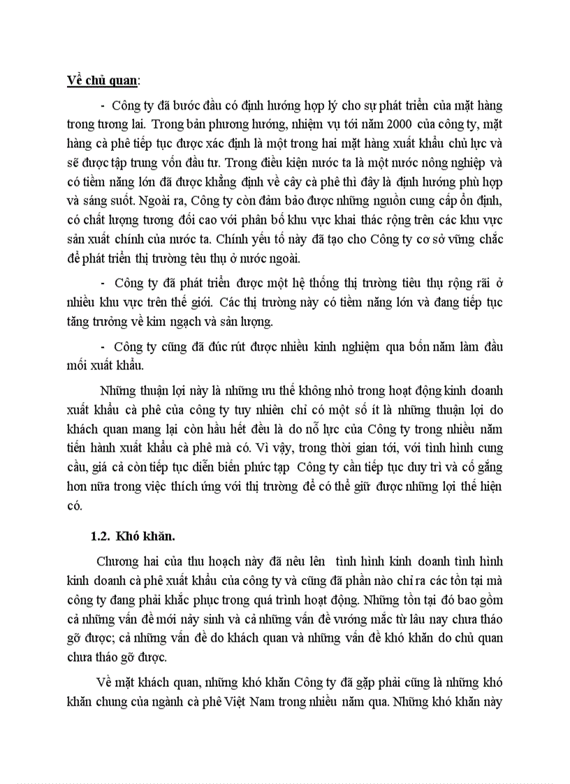 image for page Những thuận lợi và khó khăn của công ty prosimex trong quá trình xuất khẩu cà phê