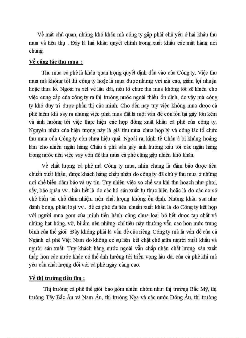 image for page Những thuận lợi và khó khăn của công ty prosimex trong quá trình xuất khẩu cà phê