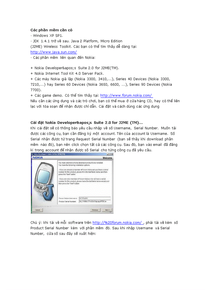 Làm quen J2ME cho điện thoại di động Nokia