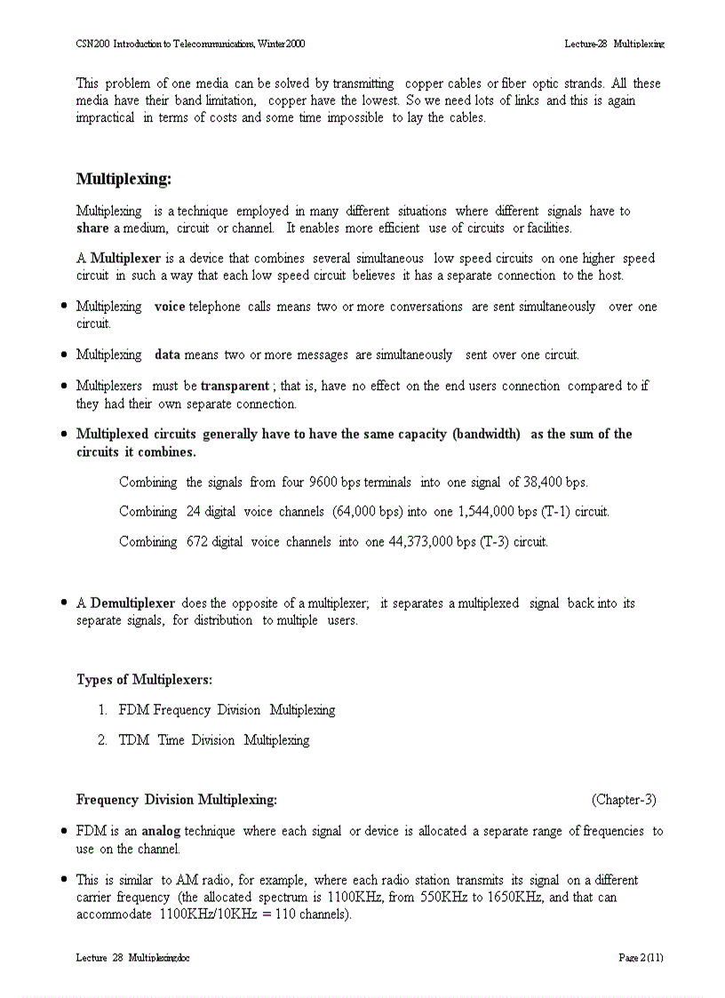 image for page Trunks and Multiplexing