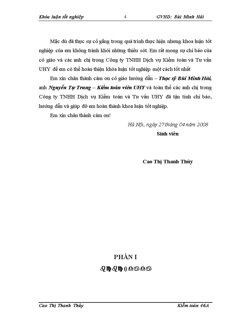 image for page Hoàn thiện lập kế hoạch kiểm toán trong kiểm toán Báo cáo tài chính tại Công ty TNHH Dịch vụ Kiểm toán và Tư vấn UHY