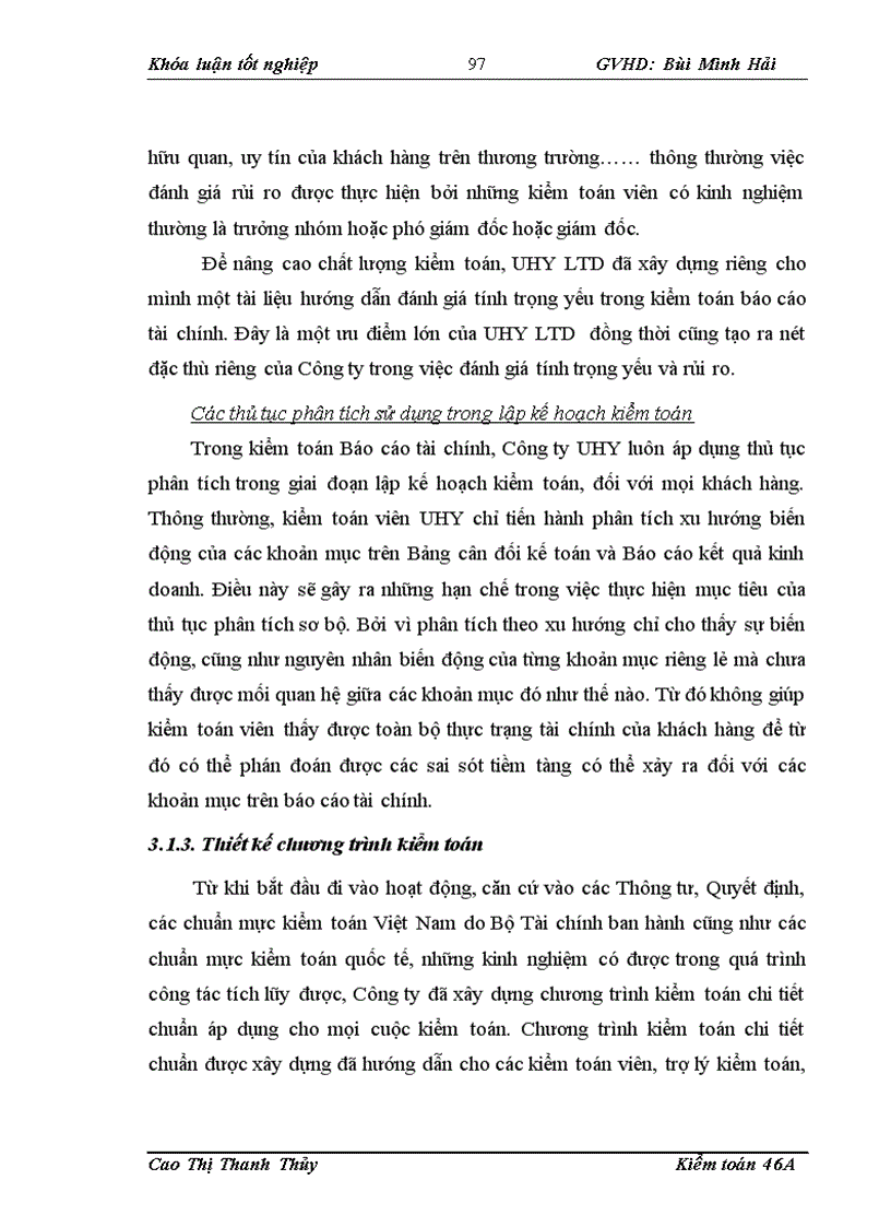 image for page Hoàn thiện lập kế hoạch kiểm toán trong kiểm toán Báo cáo tài chính tại Công ty TNHH Dịch vụ Kiểm toán và Tư vấn UHY