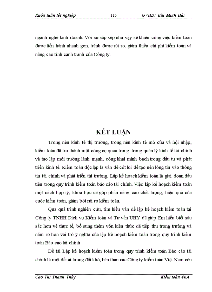 image for page Hoàn thiện lập kế hoạch kiểm toán trong kiểm toán Báo cáo tài chính tại Công ty TNHH Dịch vụ Kiểm toán và Tư vấn UHY