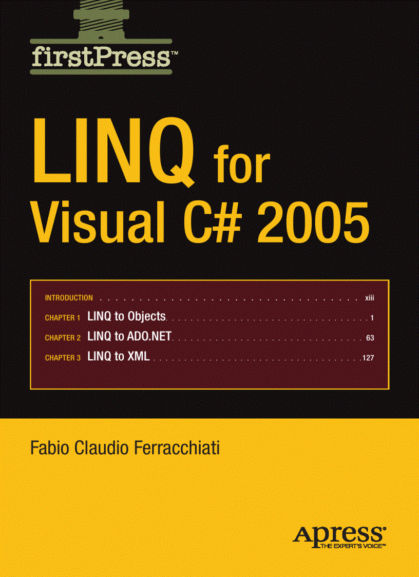 image for page LINQ for Visual C 2005