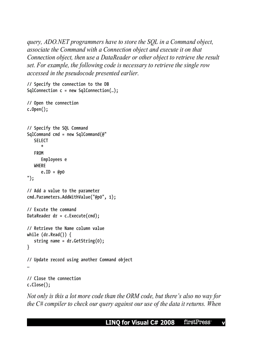 image for page LINQ for Visual C 2008