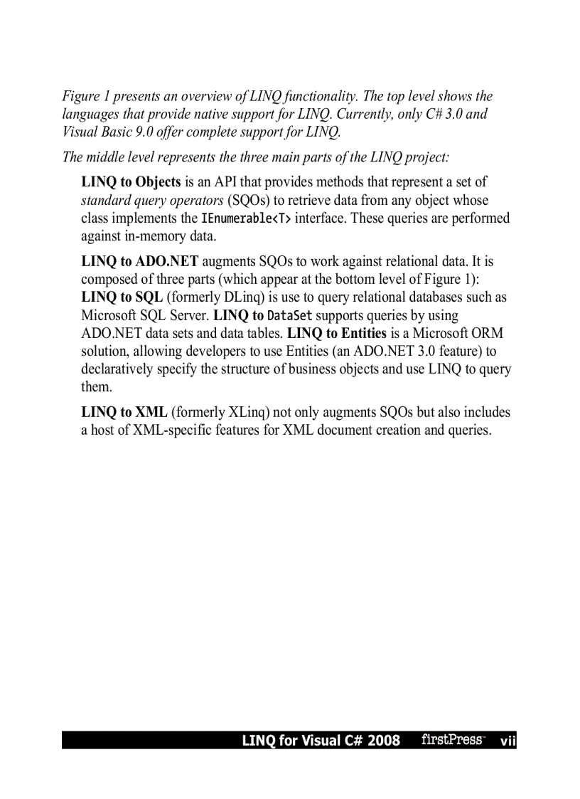 image for page LINQ for Visual C 2008