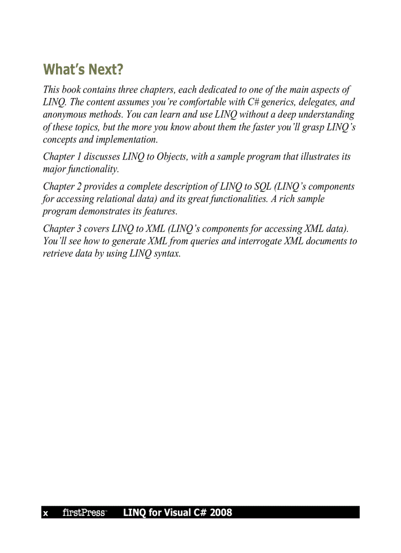 image for page LINQ for Visual C 2008