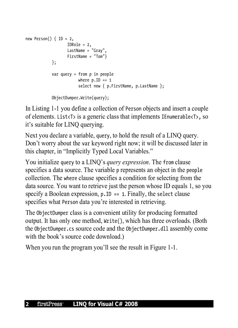 image for page LINQ for Visual C 2008