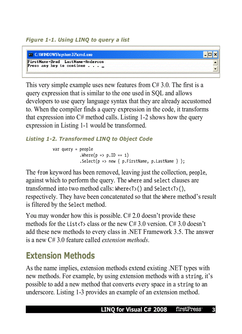 image for page LINQ for Visual C 2008