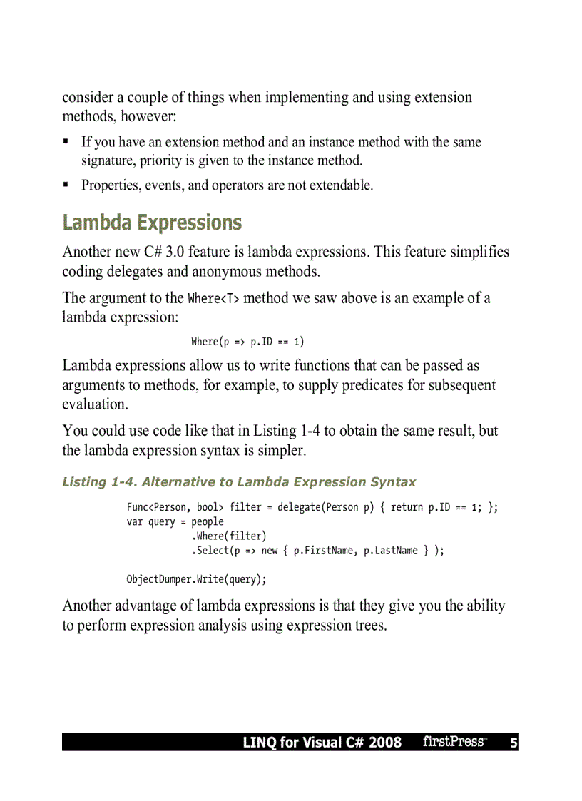 image for page LINQ for Visual C 2008