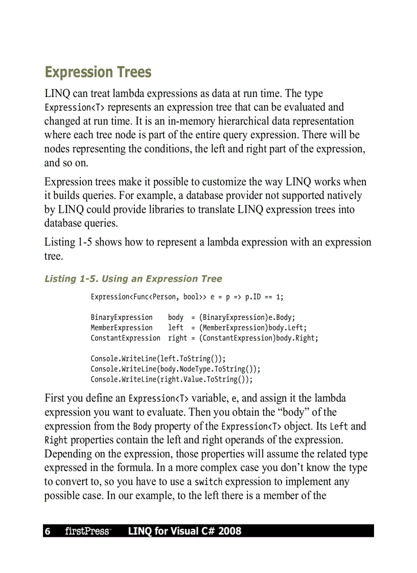 image for page LINQ for Visual C 2008
