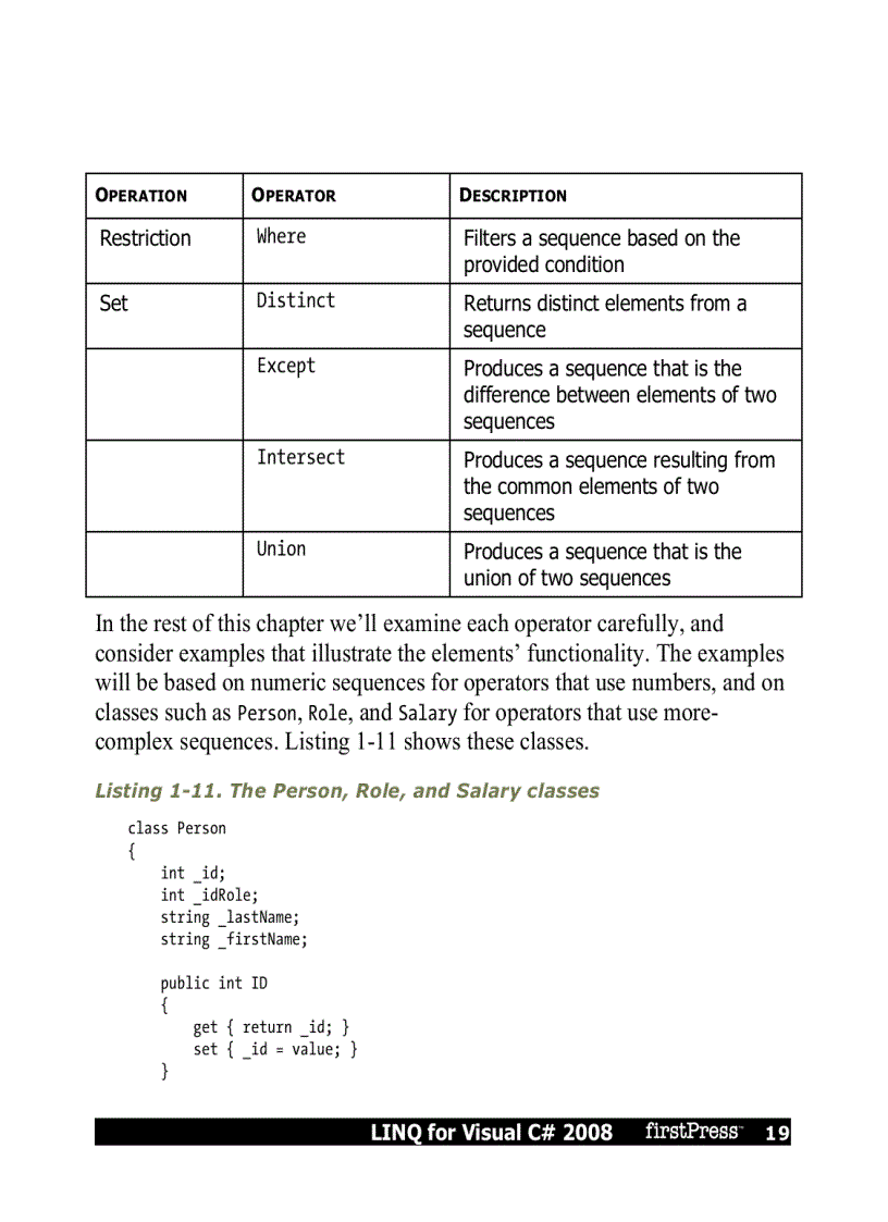 image for page LINQ for Visual C 2008