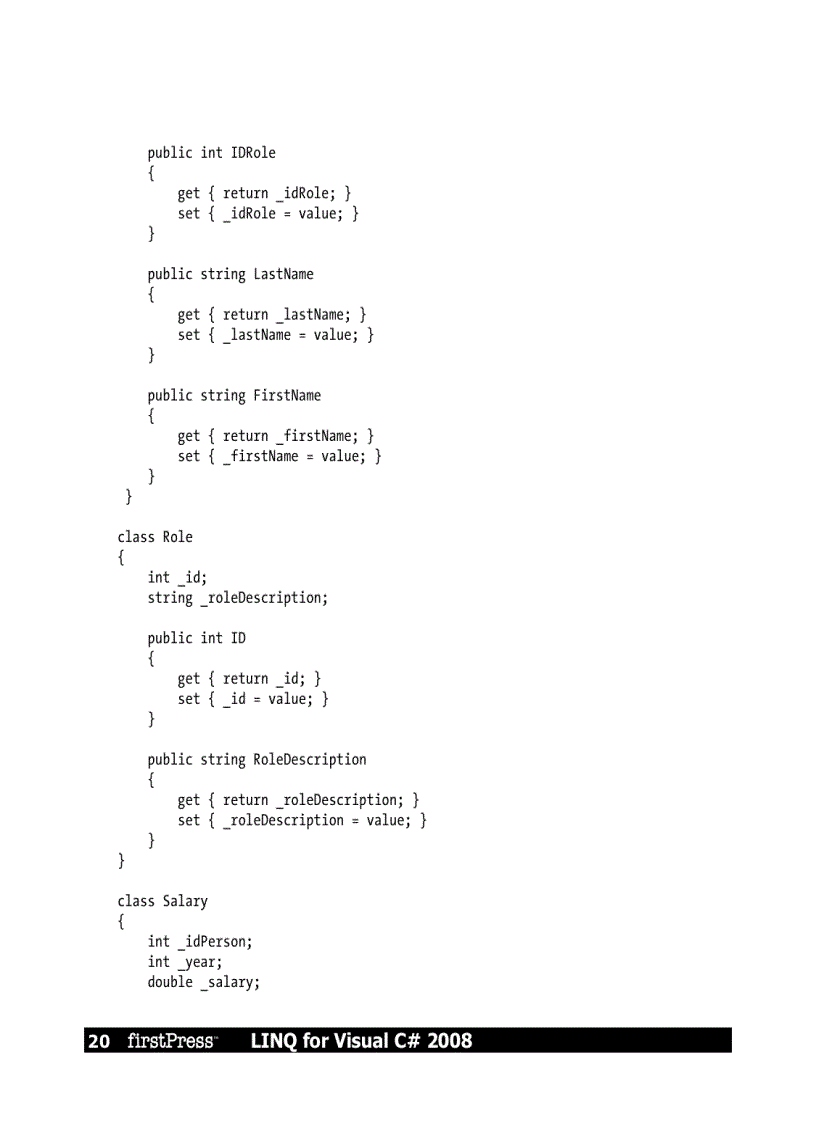 image for page LINQ for Visual C 2008