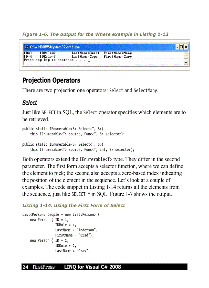 image for page LINQ for Visual C 2008