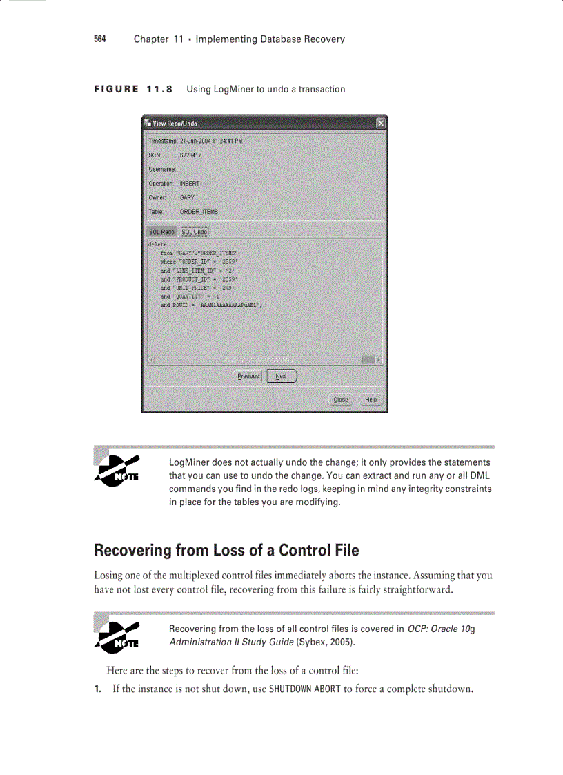 image for page Sybex OCA Oracle 10g Administration I Study Guide phần 10