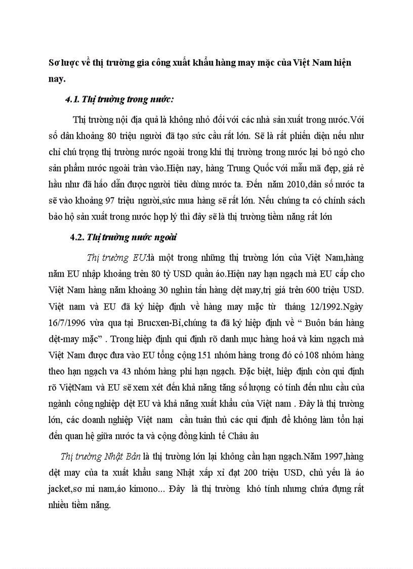 image for page Sơ lược về thị trường gia công xuất khẩu hàng may mặc của Việt Nam hiện nay