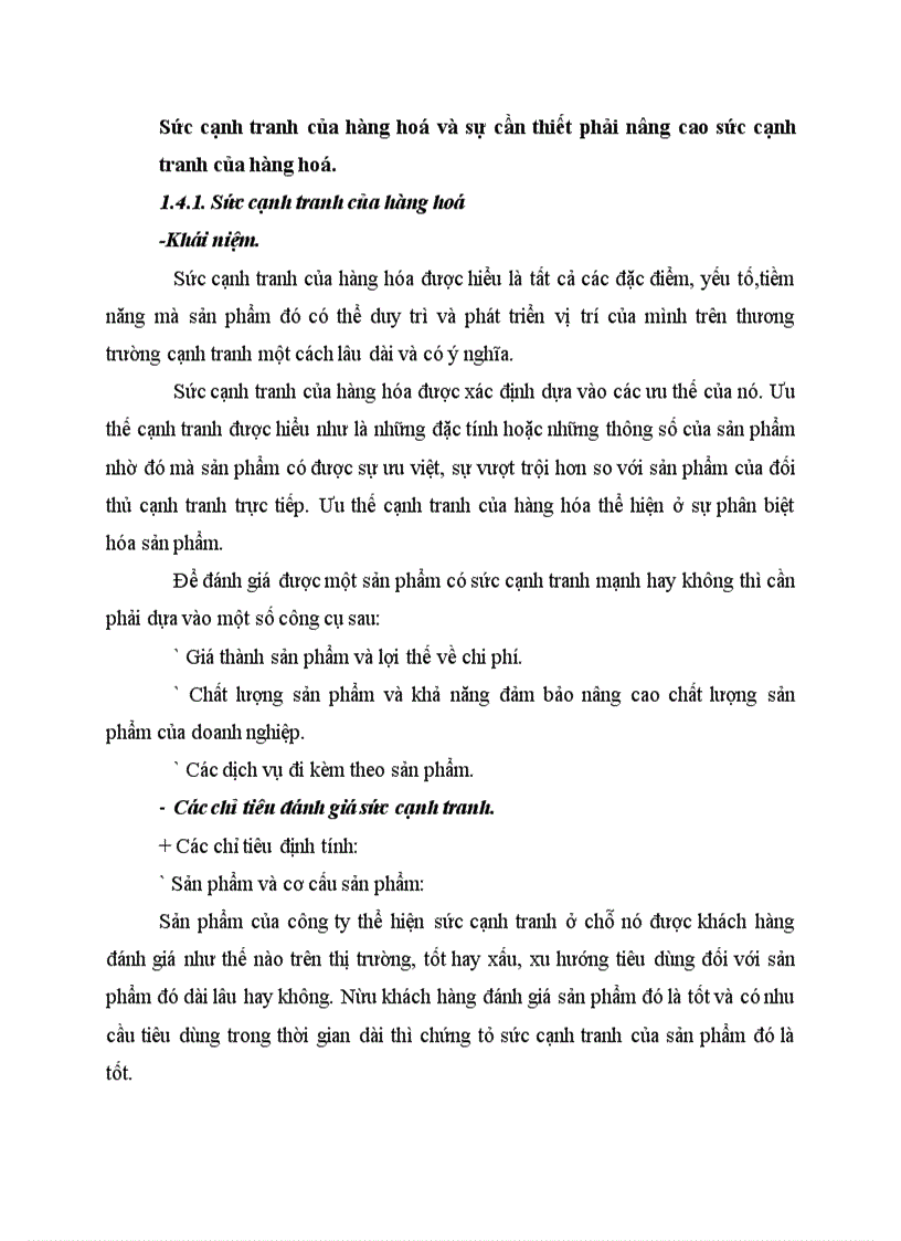image for page Sức cạnh tranh của hàng hoá và sự cần thiết phải nâng cao sức cạnh tranh của hàng hoá