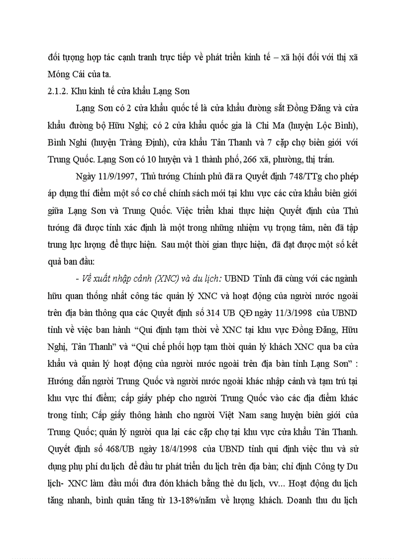 image for page Thực trạng về các khu kinh tế cửa khẩu vùng Đông Bắc