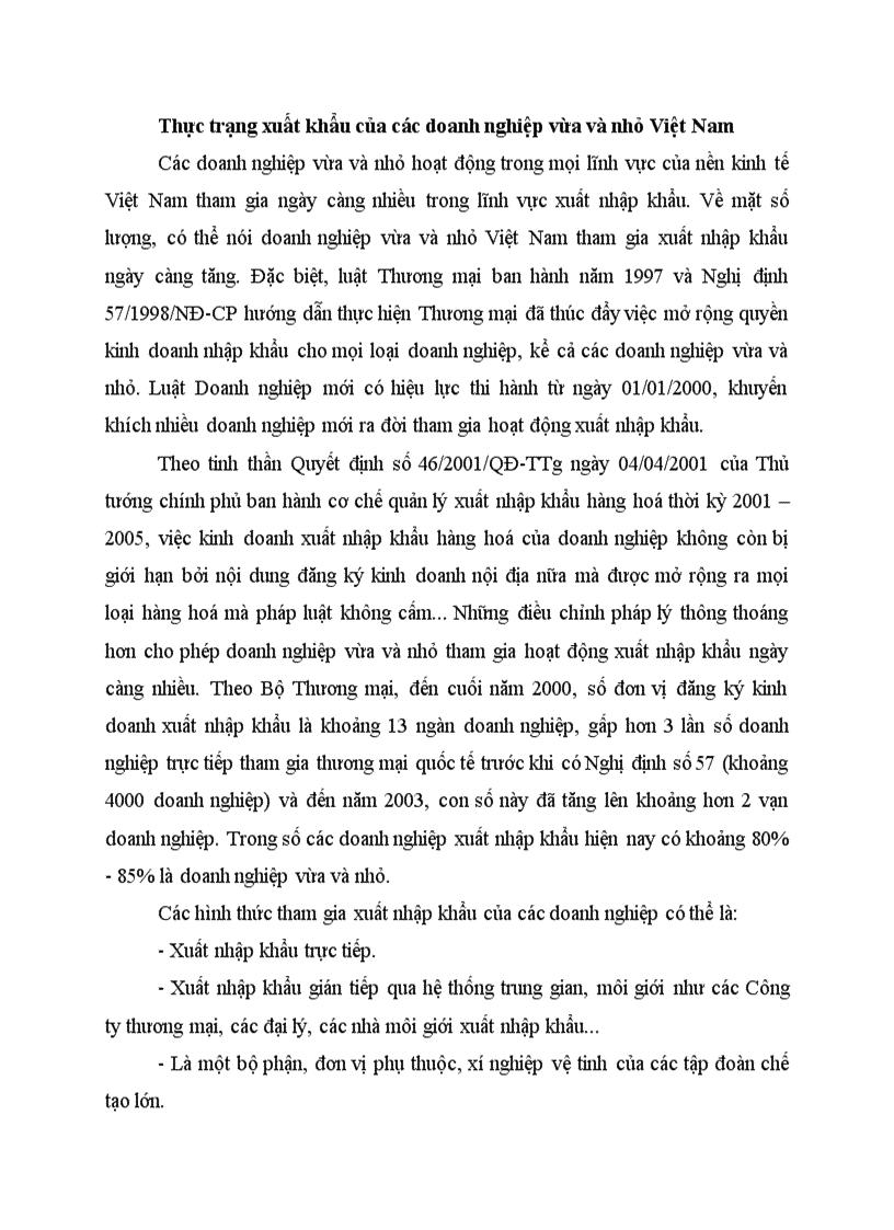 image for page Thực trạng xuất khẩu của các doanh nghiệp vừa và nhỏ Việt Nam