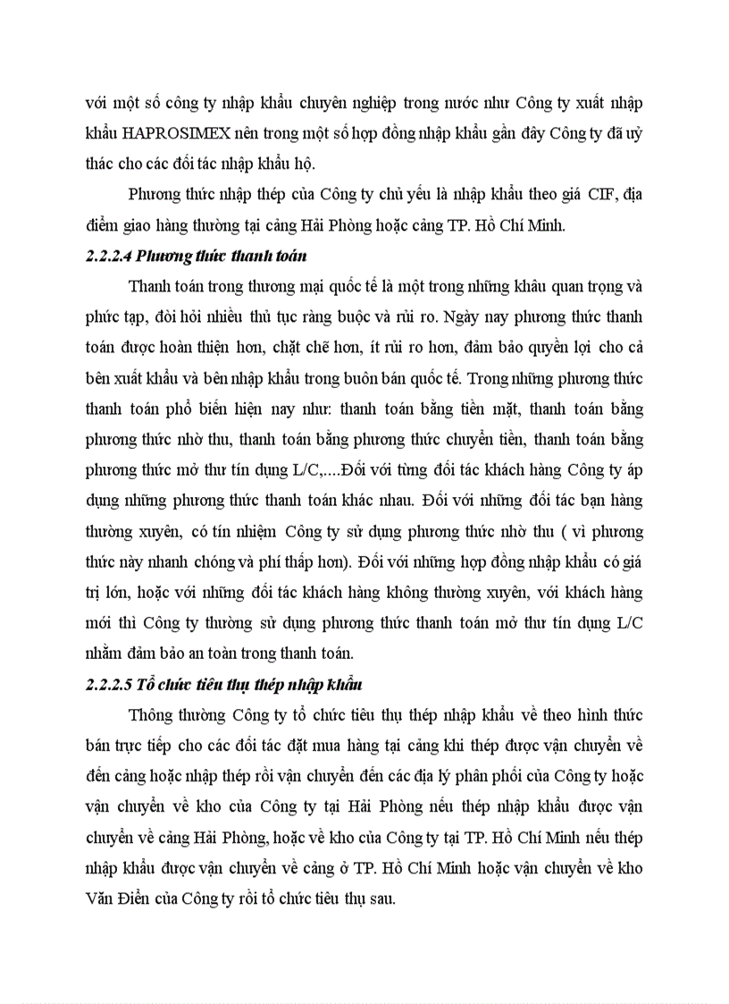 image for page Tình hình nhập khẩu sắt thép của Công ty Cổ phần Tổng Bách hoá