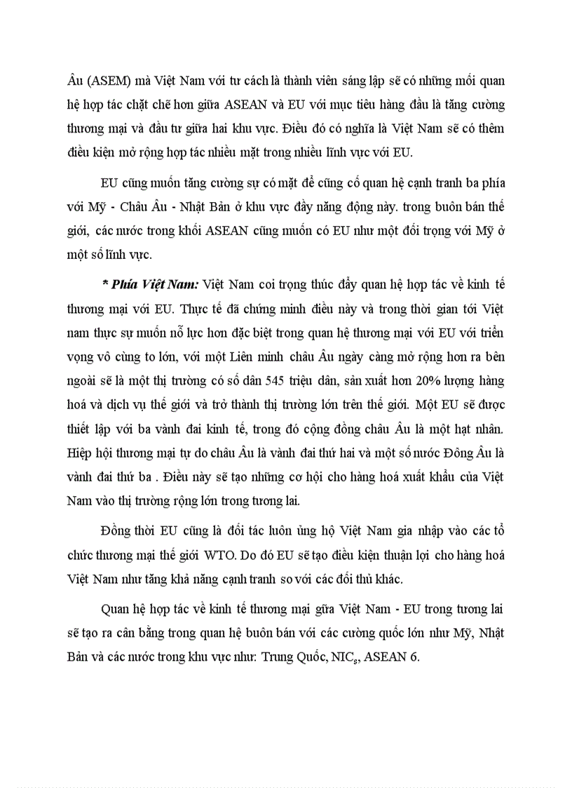 image for page Triển vọng thúc đẩy thương mại Việt nam EU