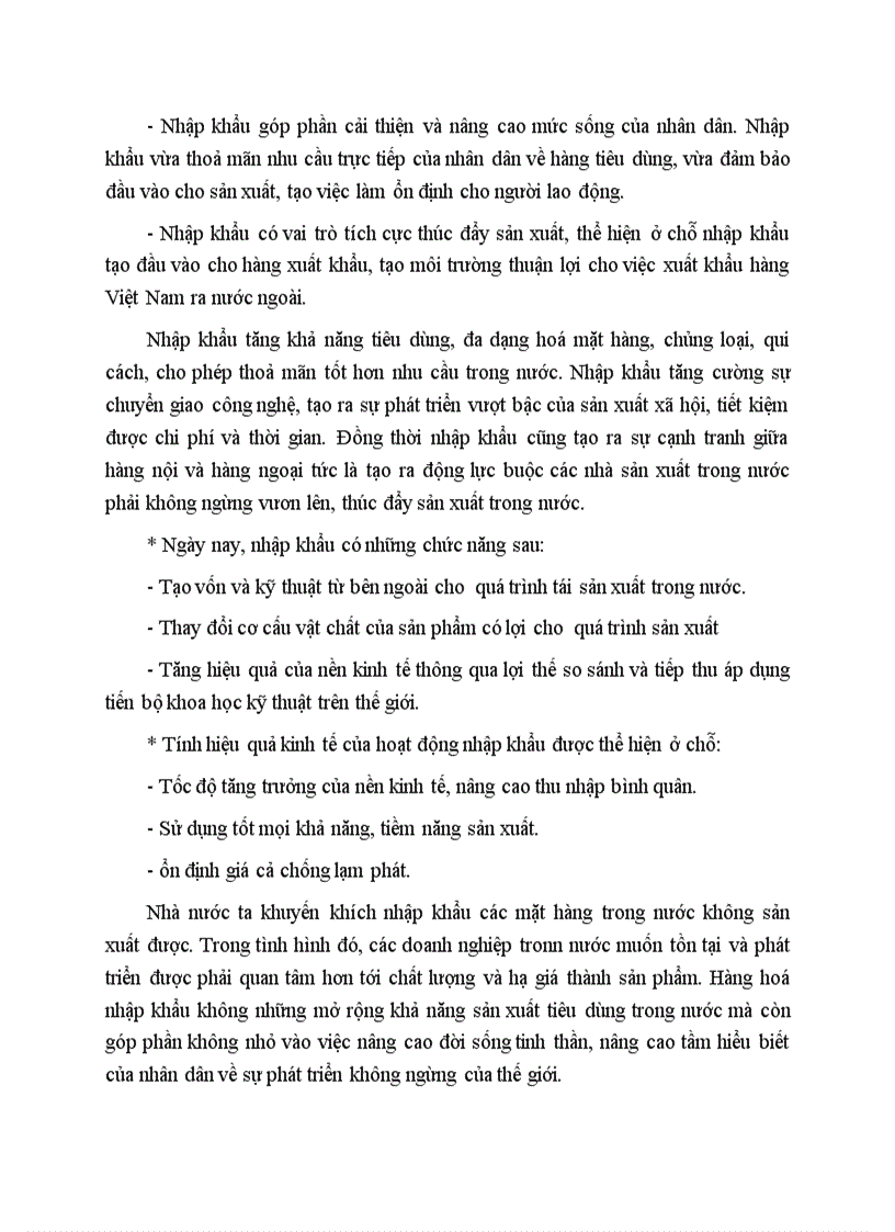 image for page Vai trò của nhập khẩu hàng hoá nói chung và nhập khẩu máy móc thiết bị nói riêng trong nền kinh tế nước ta hiện nay