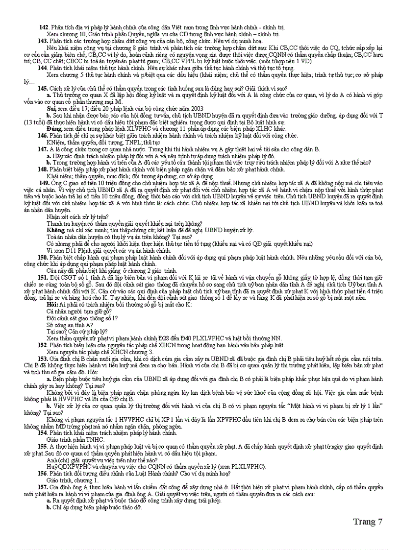 image for page 180 Câu hỏi và đáp án môn Luật Hành chính