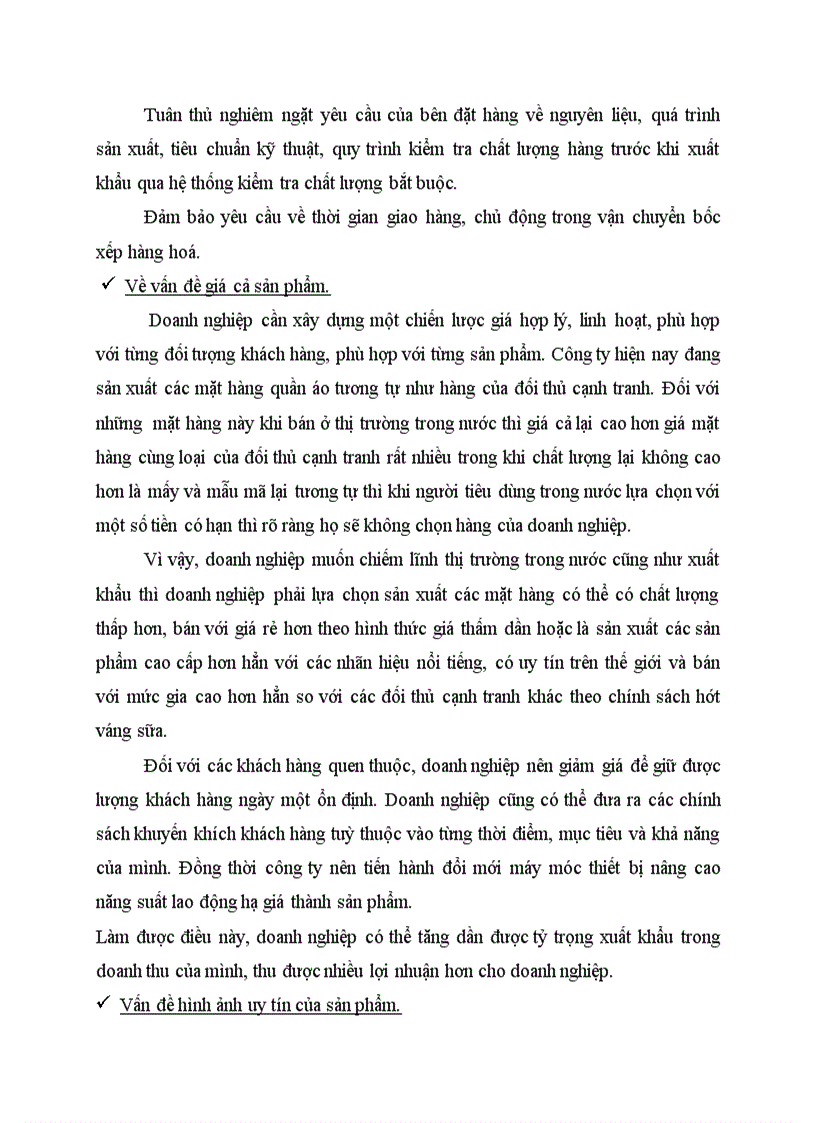 image for page Giải pháp nâng cao sức cạnh tranh của sản phẩm xuất khẩu ở công ty dệt may Hà Nội