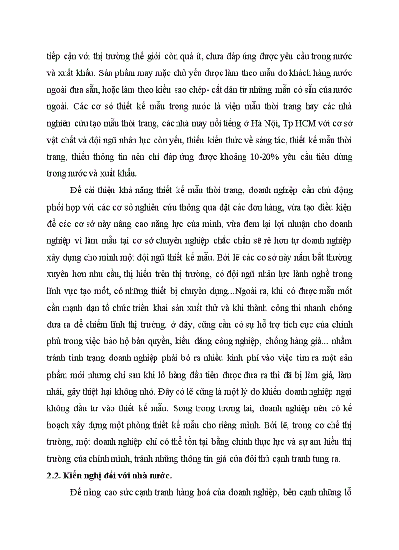 image for page Giải pháp nâng cao sức cạnh tranh của sản phẩm xuất khẩu ở công ty dệt may Hà Nội