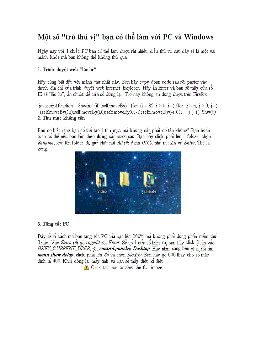 image for page Một số trò thú vị bạn có thể làm với PC và Windows