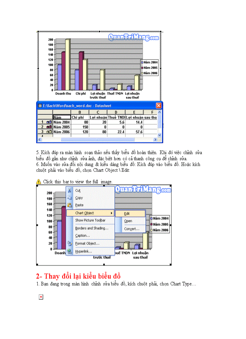 image for page Biểu đồ trong MS Word