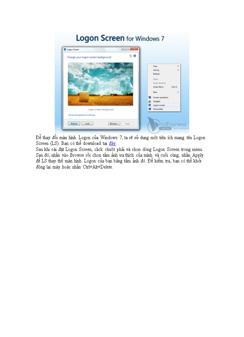 image for page Độ lại giao diện cho Windows 7
