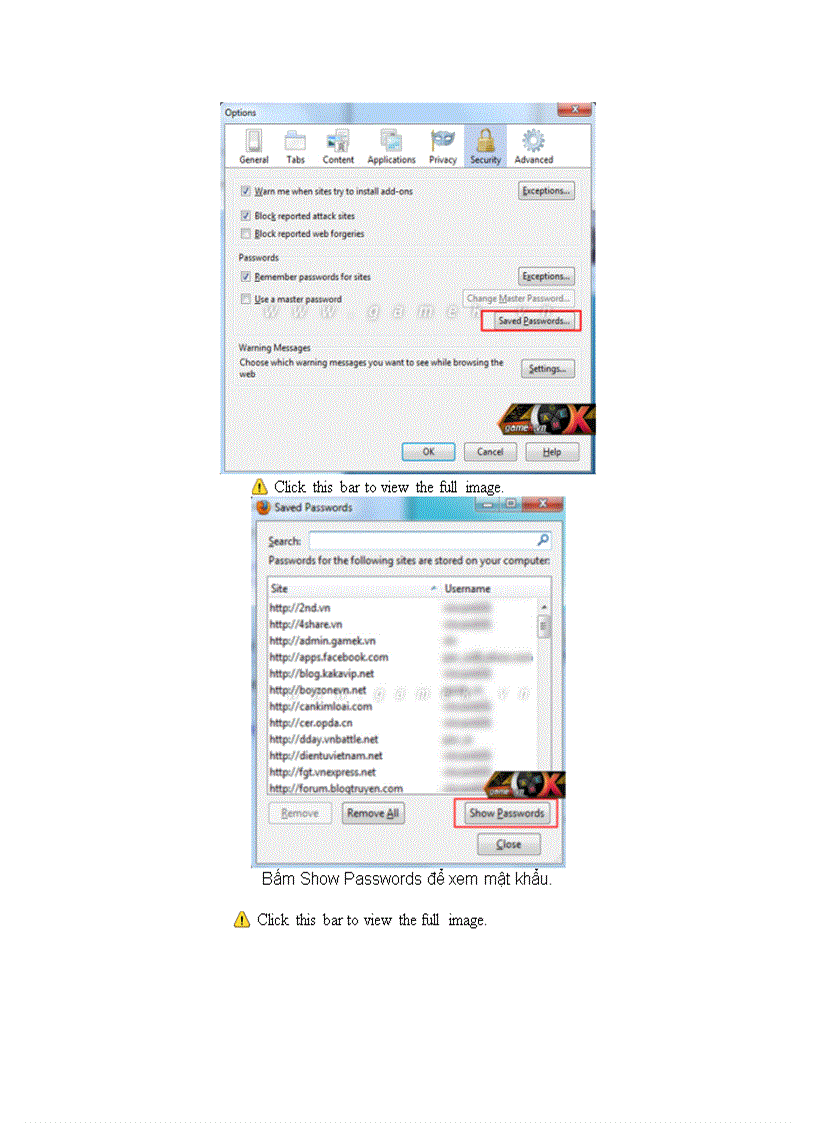 image for page Xem Password ẩn một cách đơn giản nhất