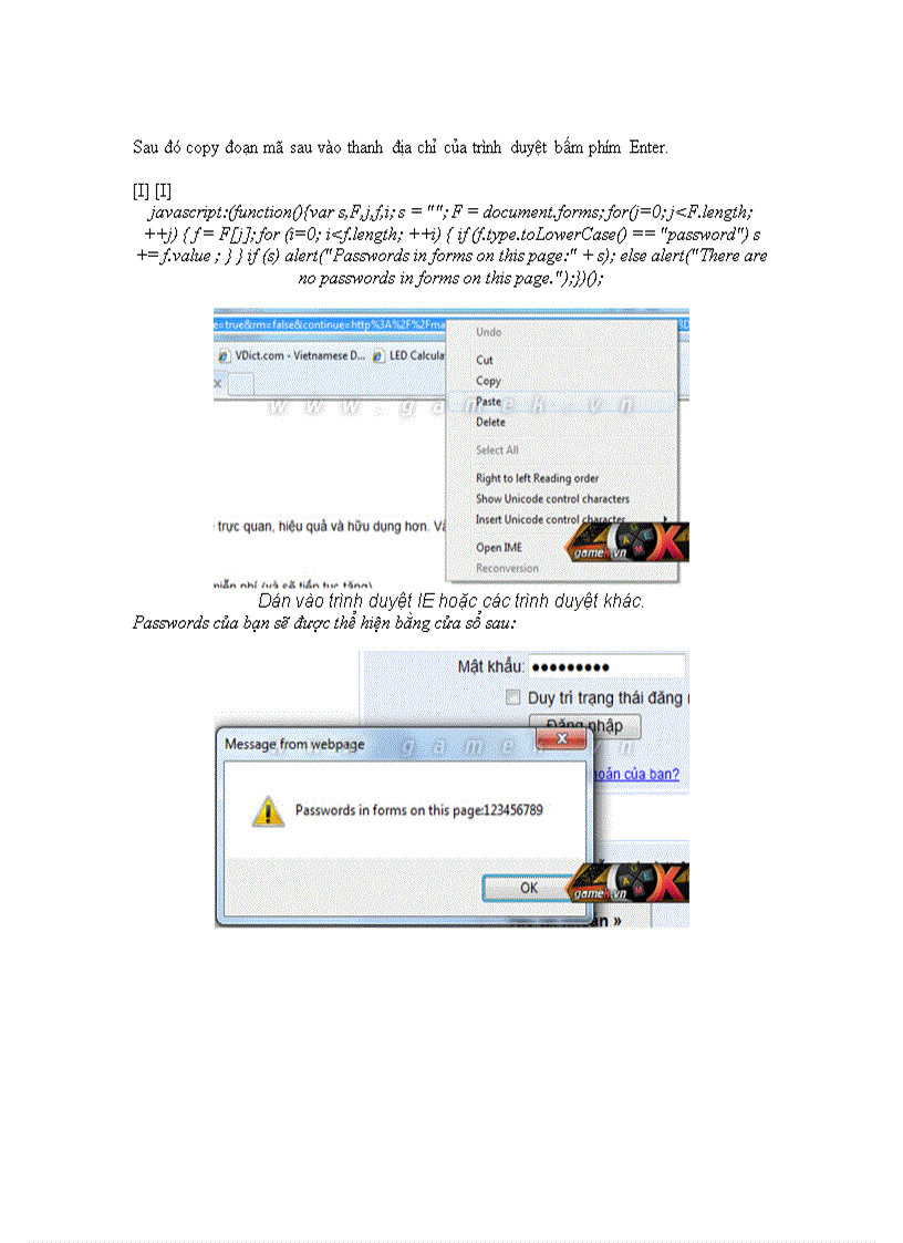 image for page Xem Password ẩn một cách đơn giản nhất