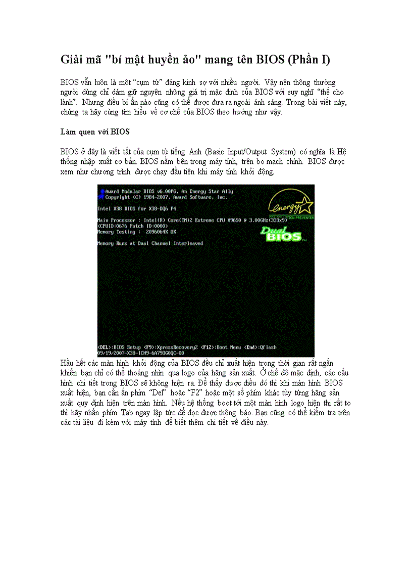image for page Giải mã bí mật huyền ảo mang tên BIOS Phần I