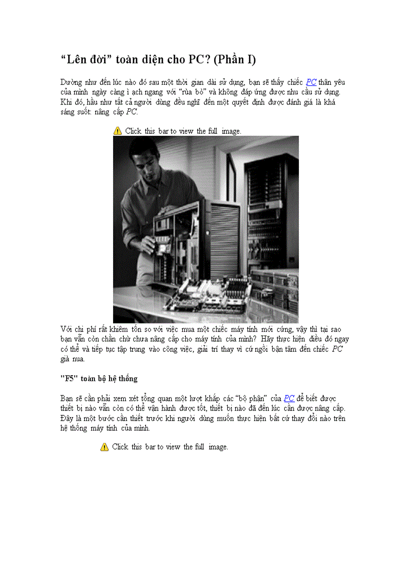 image for page Lên đời toàn diện cho PC Phần I