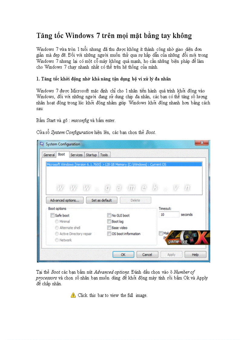 image for page Tăng tốc Windows 7 trên mọi mặt bằng tay không