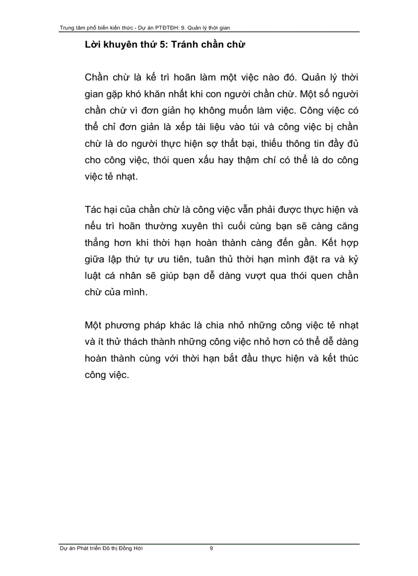 image for page Khóa học đào tào kỷ năng mềm buổi 1 quản lý thời gian