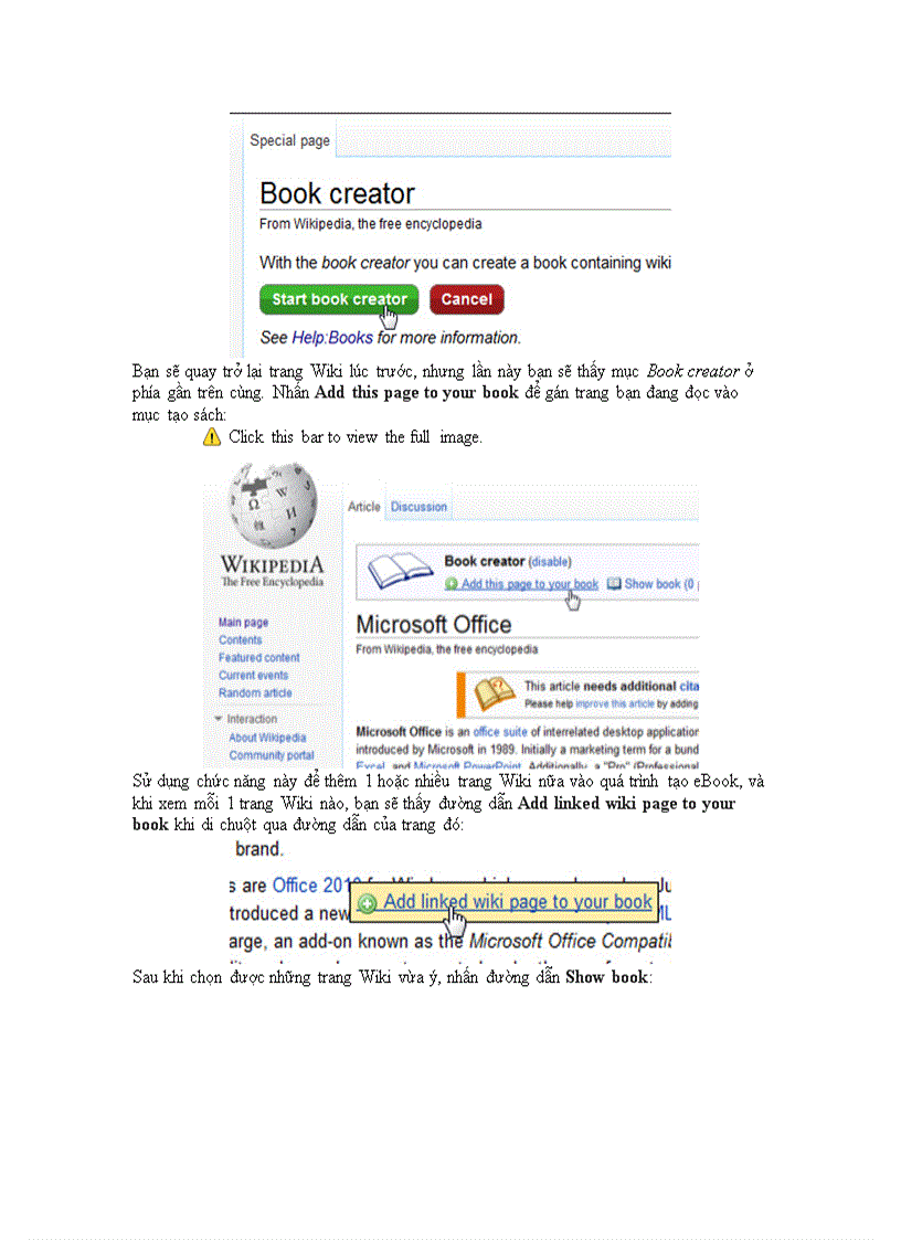 Hướng dẫn tạo eBook hoặc file PDF từ Wikipedia